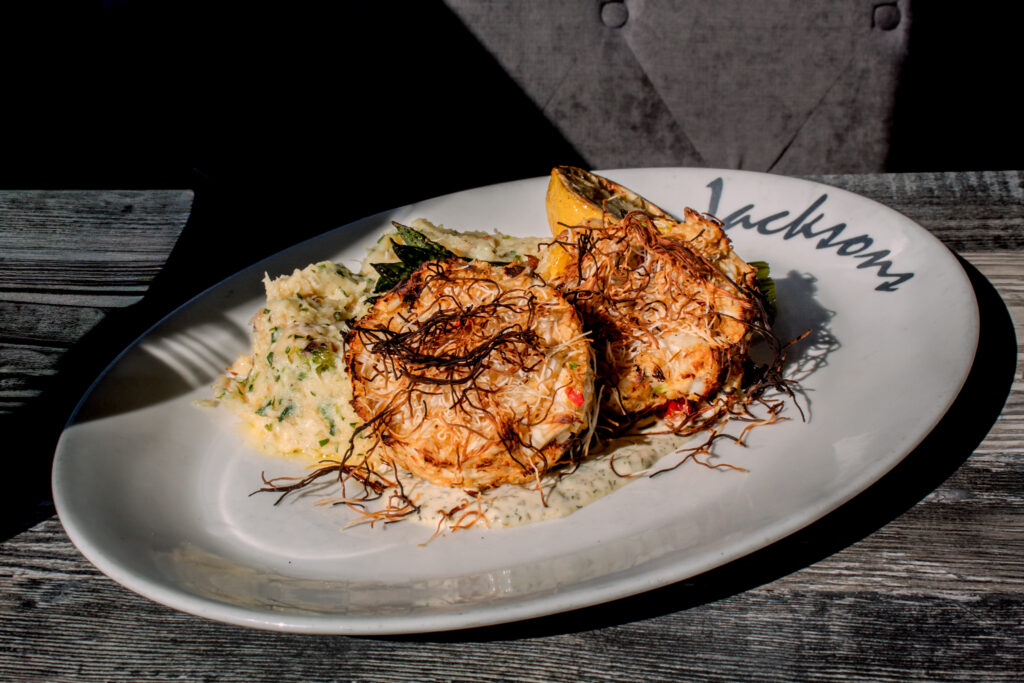 Crab Cakes available at Jacksons Beaver